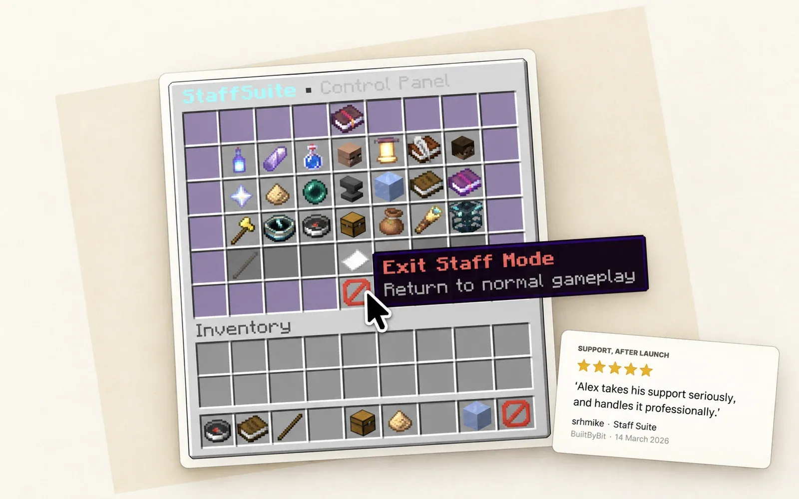 Five-star Staff Suite review by srhmike praising Alex’s professional support