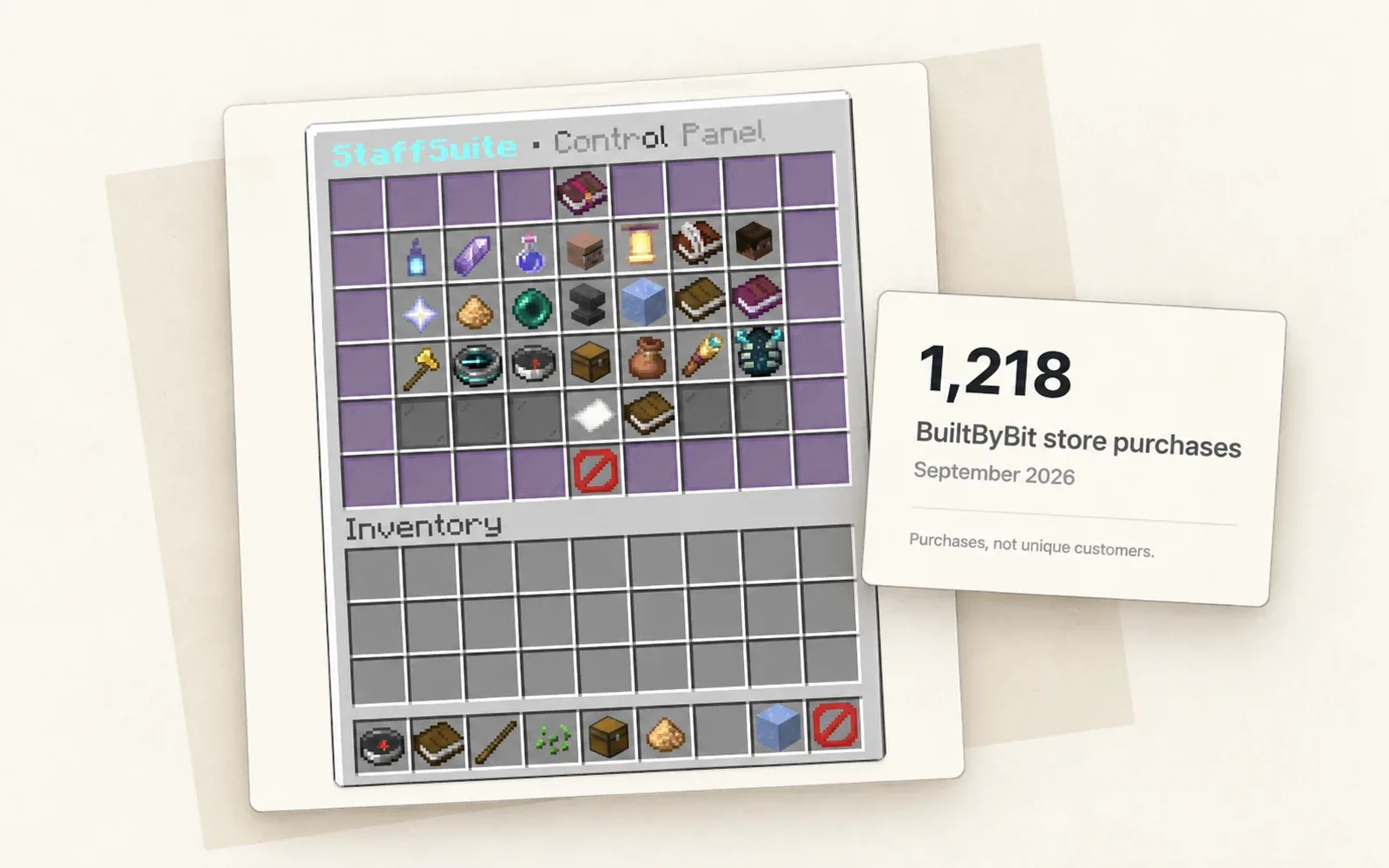MySuite milestone: 1,218 BuiltByBit store purchases in September 2026