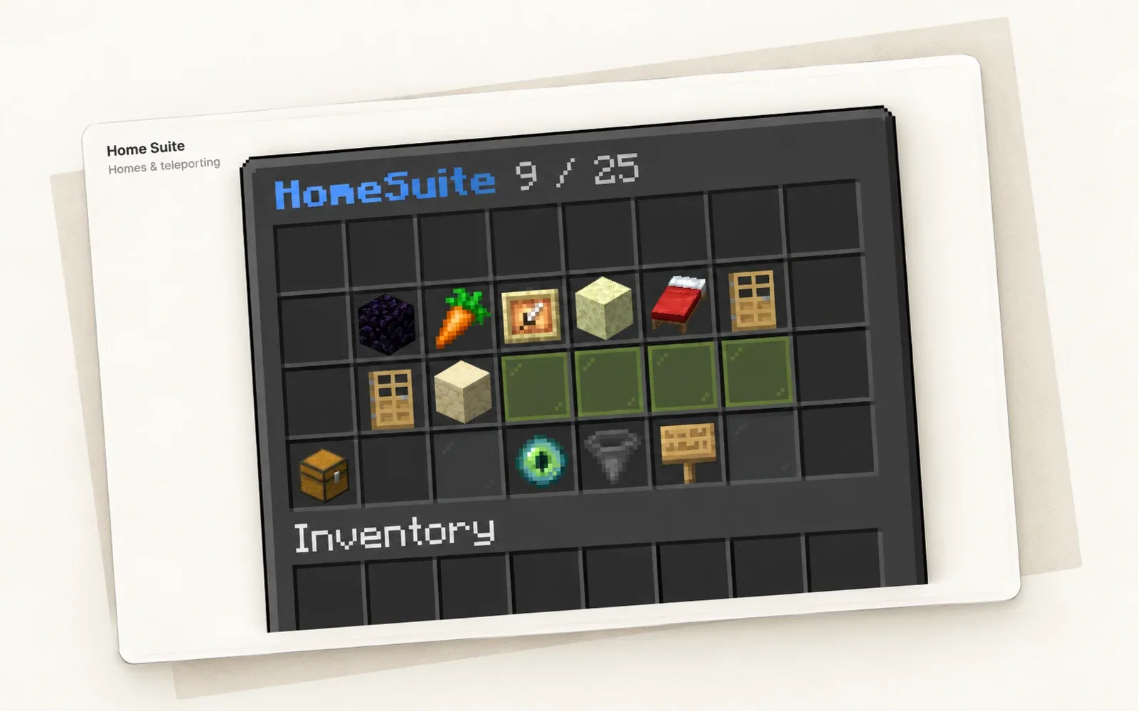 Home Suite artwork showing its Minecraft interface